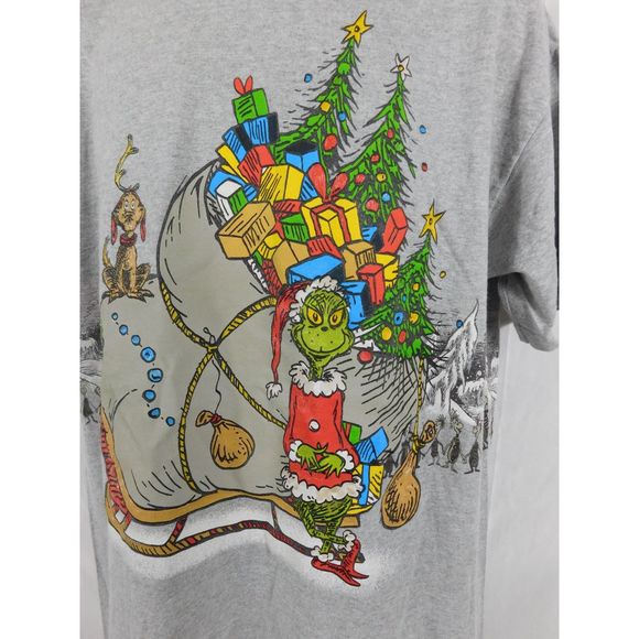 Vintage Y2K 2001 Dr. Seuss How the Grinch Stole Christmas Short Sleeve T-shirt L - Picture 4 of 16